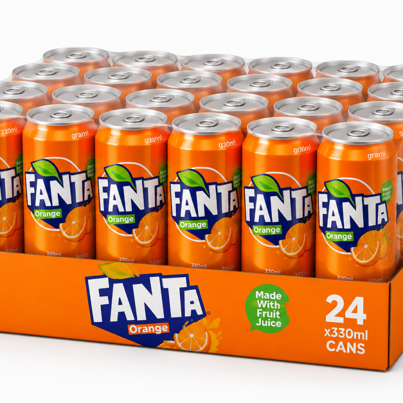Coca-Cola & Fanta Mixed Soft Drink Pack – 24x330ml Cans | Multiple Flavor Options